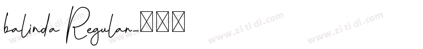 balinda Regular字体转换